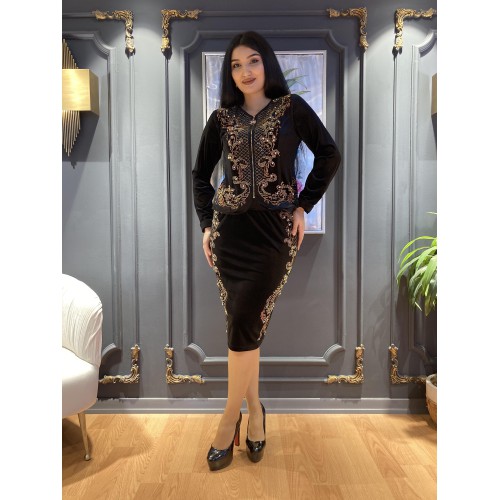 4202 Velvet Skirt suit